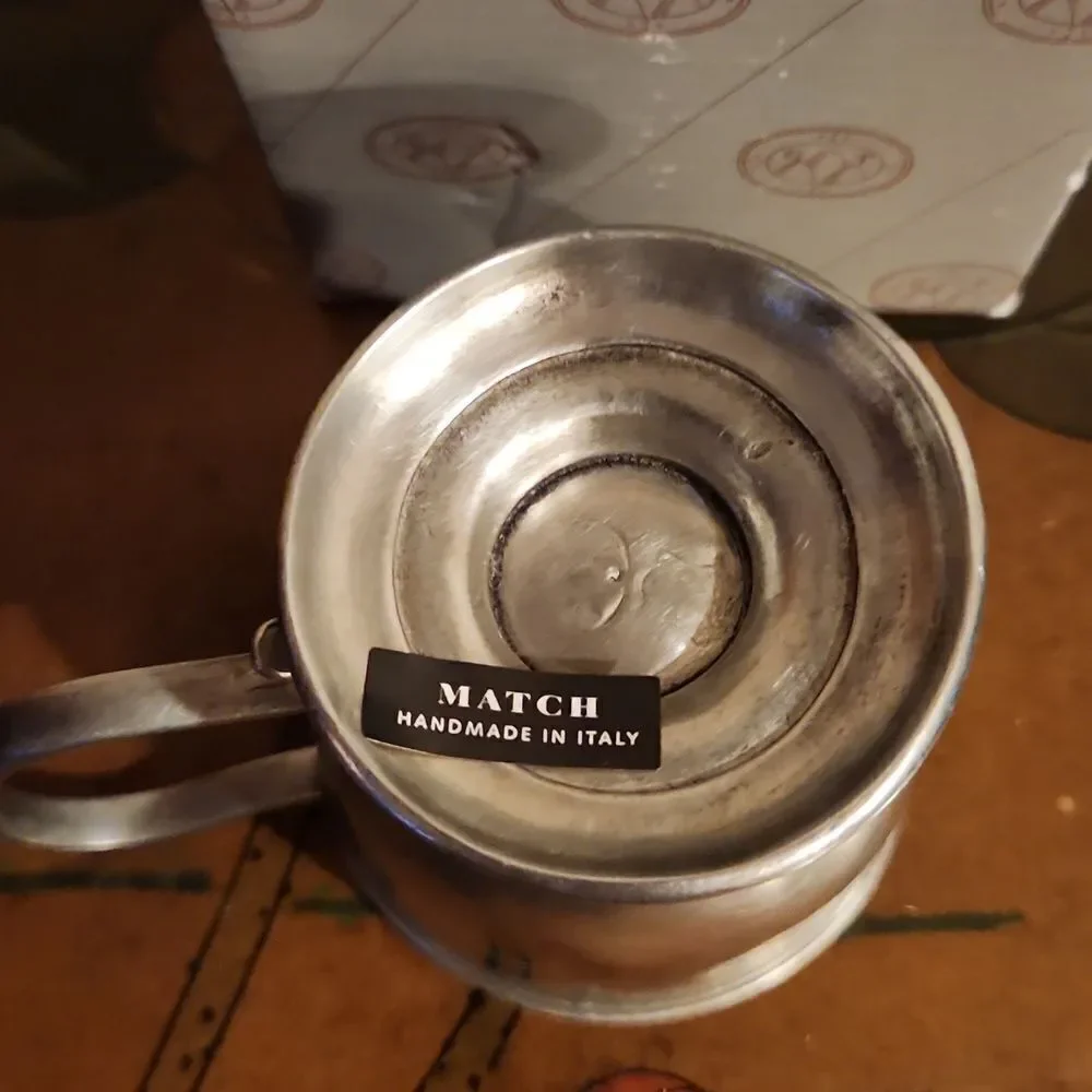 Match Italian Pewter Handmade Baby Cup